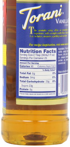 Image of Torani Syrup, Vanilla Bean, 25.4-Ounce Bottles (Pack of 3)