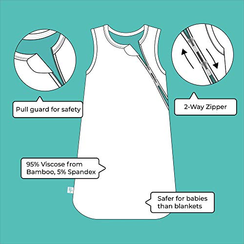 Image of Posh Peanut Baby Sleep Sacks - Sleeveless Swaddle Sacks & Sleeping Bags - Extra Long 2 Way Zipper - 1 TOG