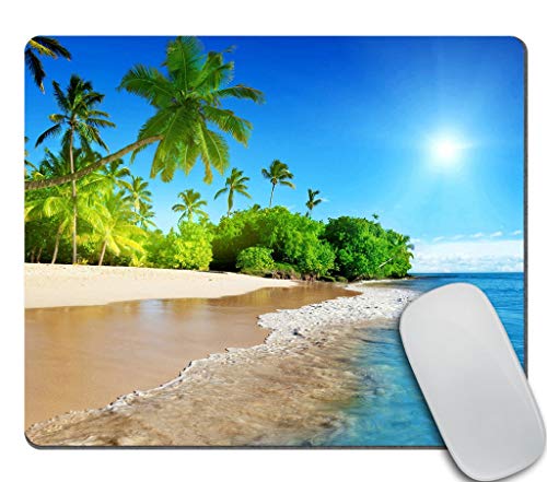 Amcove Tropical Paradise Beach Ocean Mousepad 9.5x7.9 Inch