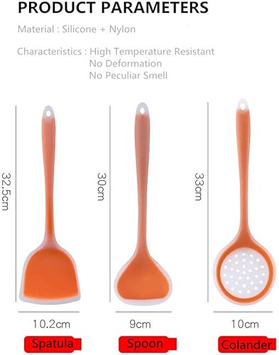 Vista 2 de LMMDP Juego de 5 herramientas de cocina, utensilios de cocina, accesorios de cocina, silicona de grado alimenticio, antiadherente, resistencia a