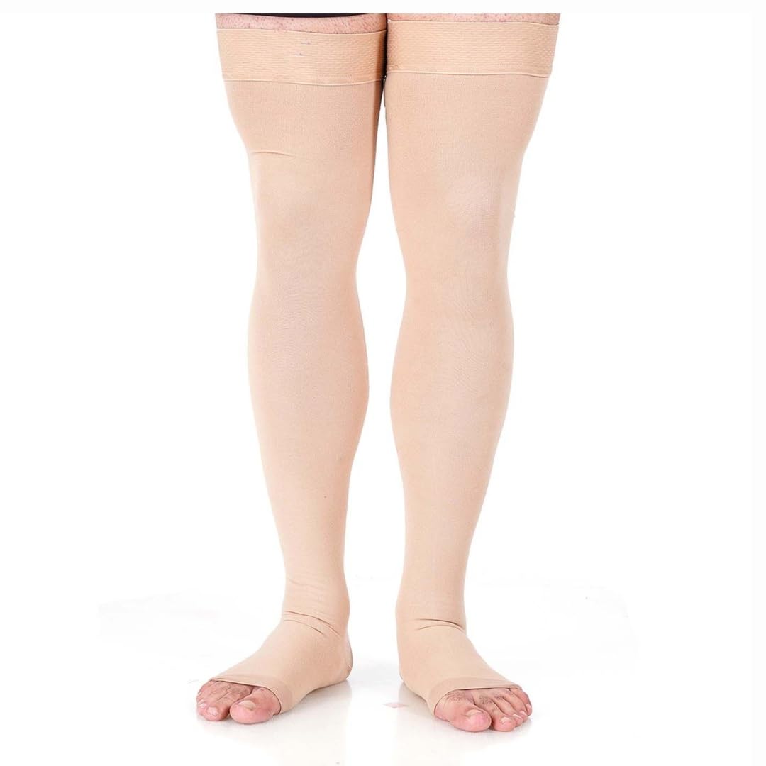 TEDFLO Class 2 Medical Compression Stockings for Varicose Veins | Class II Thigh Length stockings | Above Knee Class II Compression Socks | 23-32 mm Hg pressure stockings-image-16