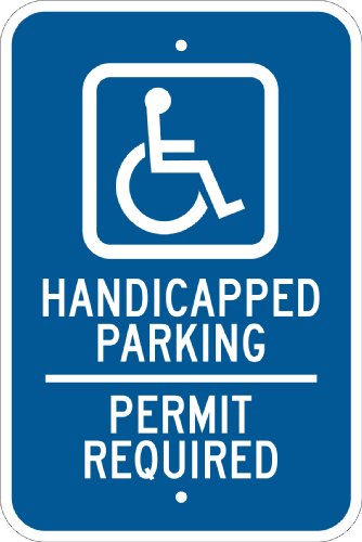 Panneau Handicapped Parking Permit rigide Brady pour réserver vos places de stationnement