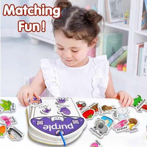 Image of Color Sorting Game Montessori STEM Sensory Training Early Educational Preschool Learning Activity Toy Gift for Toddlers Kids Ages 2 3 4 5 (Color Classification Book)