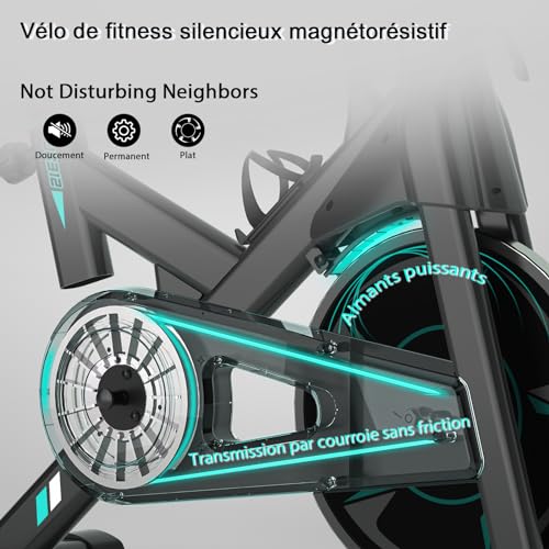exercise bike, adjustable magnetic resistance, exercise bike with comfortable seat and screen, cardio exercise bike, load capacity of 160 kg