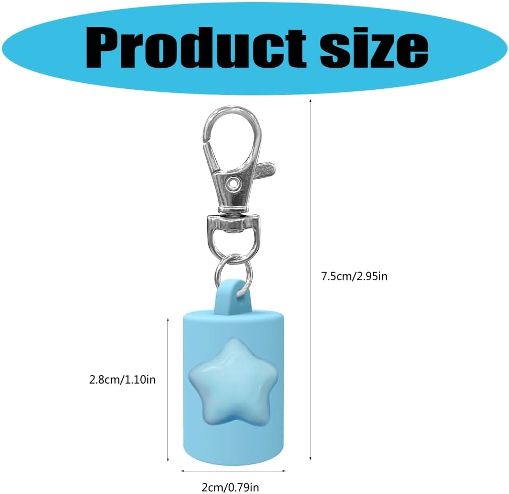Lip Gloss Keyring Accessory Waterproof Silicone 6 Colors Compact Design image 5