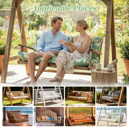 Coussin banc extérieur imperméable 150x100 résout l'assise dure de la balancelle - 6