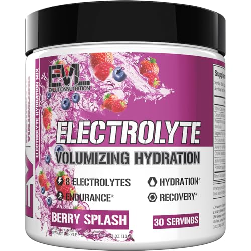 Ultimate Electrolytes Powder Hydration Drink – Quick Replenishing Hydration Powder Electrolyte Drink Mix with 8 Key Electrolytes and Antioxidants – Vegan Gluten Free Keto Friendly Blend (Berry Splash)