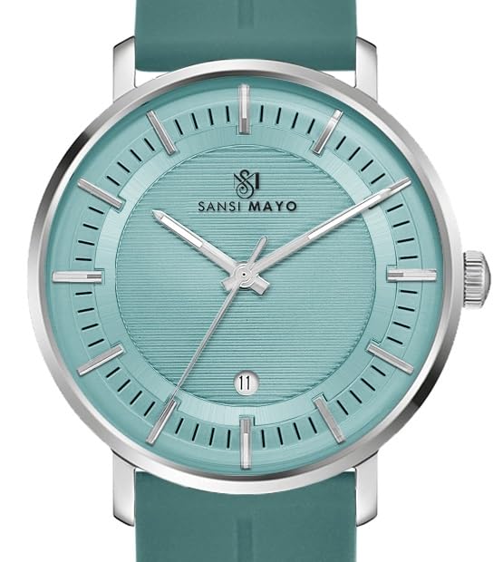 Image of Analog Watch for Men with Silicone Band | Magnetic Lock Strap | Japanese Quartz Movement | Water Resistant | Formal & Casual Wristwatch Gift