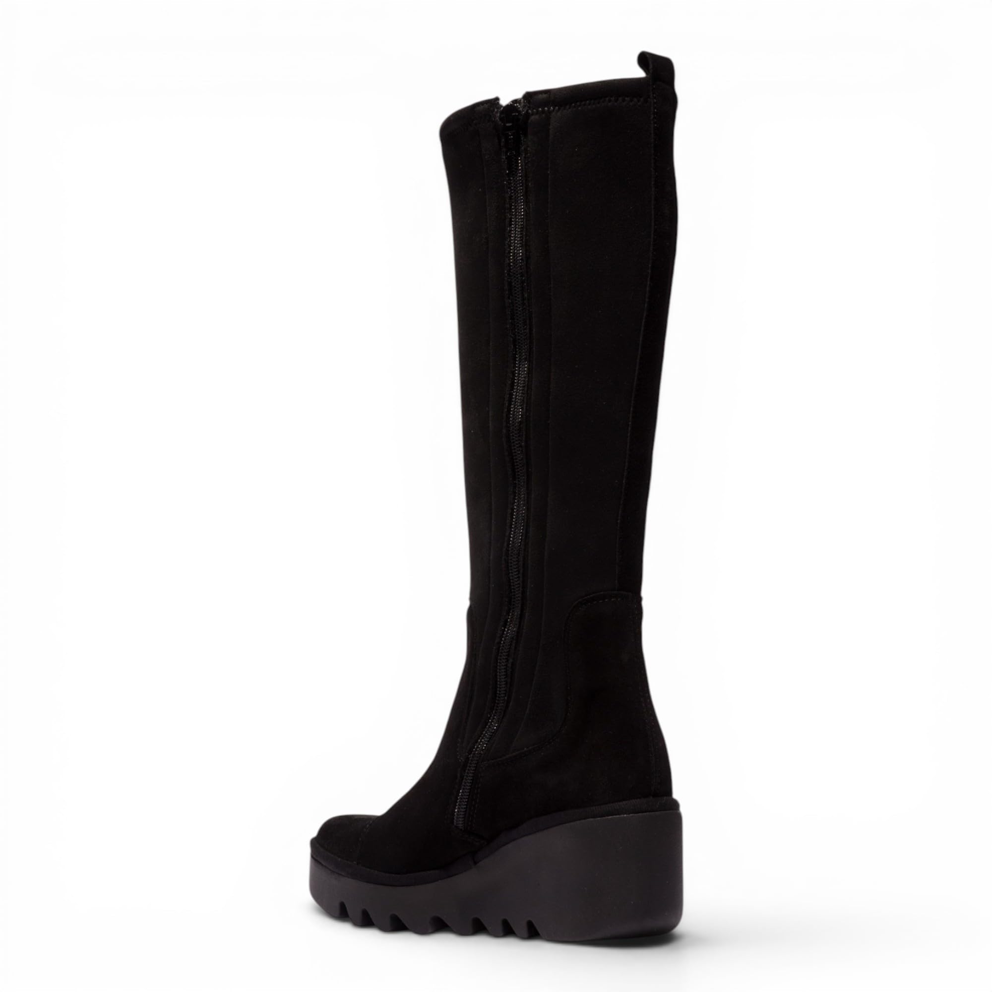 Botas Altas de Plataforma con Tacón de Cuña para Mujer Fly Budi de Piel.