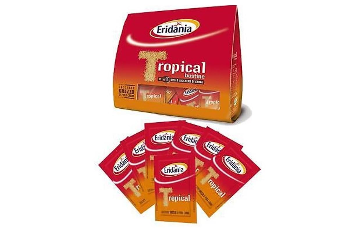 BUSTINE MONODOSE ZUCCHERO DI CANNA TROPICAL CARTONE DA 10 KG SFUSE BAR