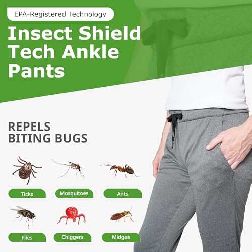 Women's Tech Ankle Pants - Casual Knit Pants with Built-in Permethrin Tick, Mosquito & Biting Insect Protection3