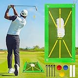 mat training your dog Hilft Ihnen beim Golftraining: Sie können auf dieser Golfmatte üben, indem Sie sich die Markierungen auf der Matte ansehen, um Ihre Schwachstellen in Ihrem Schwung zu identifizieren, was Ihnen helfen kann, ein Muskelgedächtnis für Ihren Schwung aufzubauen und besser zu trainieren.