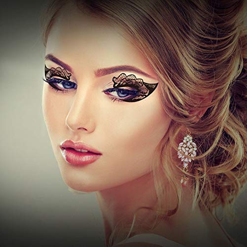Miniatura 6 de Pegatinas temporales de tatuaje de ojos, impermeable, desechable, sombra de ojos, delineador de ojos, adhesivo de maquillaje para fiestas, cosplay,