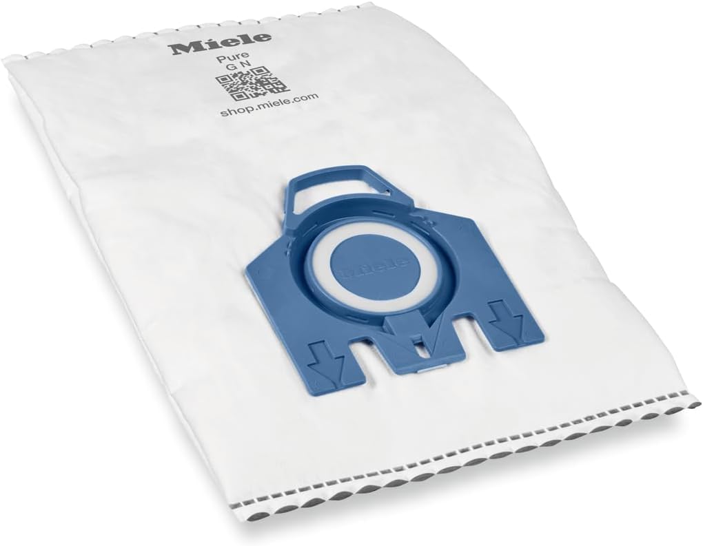 4 Sacchetti per aspirapolvere in microfibra + Filtri compatibili per Miele HyClean Pure, Ecologico, 80% Materiale Riciclato (1, GN)