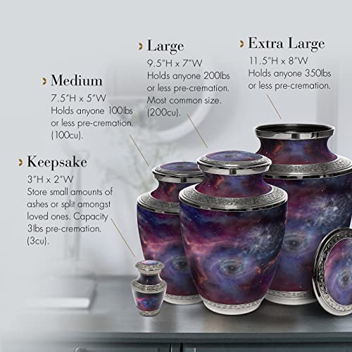 Image of Cosmic Galaxy Cremation Urns for Human Ashes Adult Female Urns for Ashes