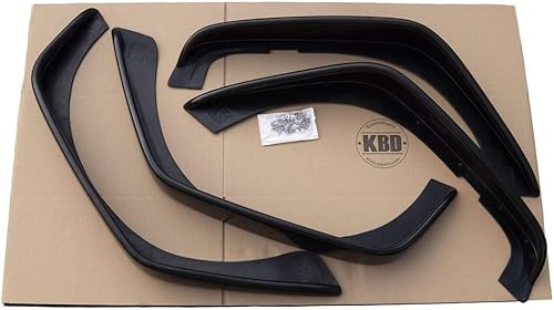 Miniatura 3 de KBD Kits de carrocería compatibles con Jeep Wrangler 2007-2018 4 piezas de guardabarros de poliuretano delantero y trasero Kit de guardabarros