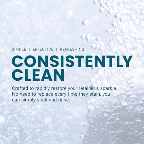 Image of Retainer Cleanser Tablets Cleaner, Removes Odors Discoloration Stains and Plaque 2 Month Supply Denture Cleansers Retainers Mouth Guards Denture Bath Mint by M3