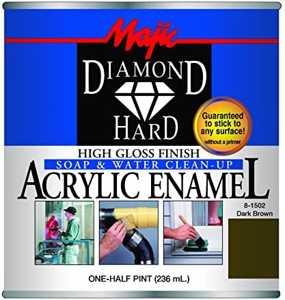 Majic Paints 8 1502 4 Diamond Hard Acrylic Enamel High Gloss Paint Half Pint 8 Ounce Dark Brown House Paint Amazon Com Majic Paints 8 1502 4 Diamond Hard Acrylic Enamel High Gloss Paint Half Pint 8 Ounce Dark Brown House Paint Amazon Com