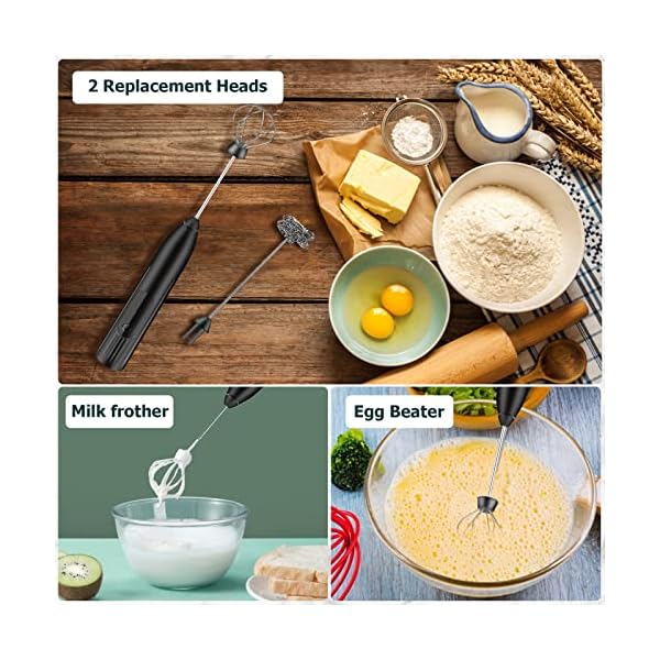 Espumador de Leche, USB Recargable Batidor de Leche, 3 Velocidades - Imagen 4