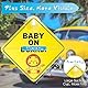 TIESOME Baby on Board Auto Warnschilder, 2 Stück Sicherheits Autoschild mit Saugnäpfen Abnehmbarer Kinder-Sicherheitswarnaufkleber für das Auto Gelb süß Baby on Board Aufkleber Auto (Stil 1)