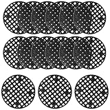 Bivethoi 100pcs Plant Pot Mesh Hole Cover Bonsai Drainage Mesh Insert, Flower Pot Hole Mesh Pad Bottom Grid Mat, Round Mesh Screen Pot Bottom Gasket for Garden Prevent Soil Loss (1.8' / 45mm, Black)