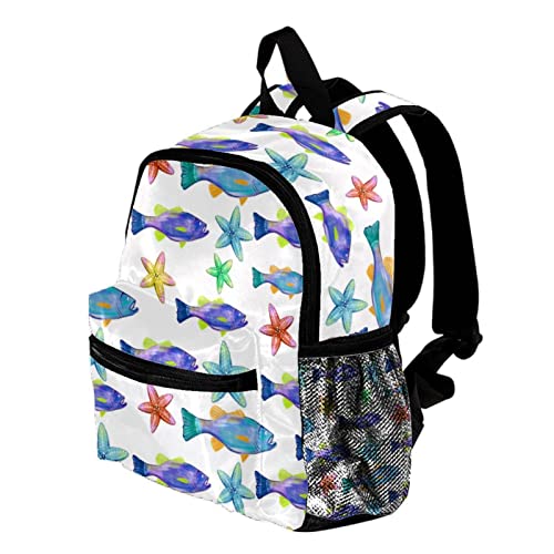Sac à dos pour garçons poisson aquarelle 30 cm - 3