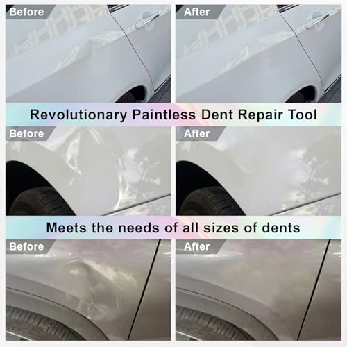 Image of Car Dent Puller, 3 Pack Car Dent Puller, Dent Remover Tool for Car Paintless Dent Repair Kit and Suction Cup Dent Puller for Glass, Screen, Tiles Lifting and Objects Moving (Orange+Black)
