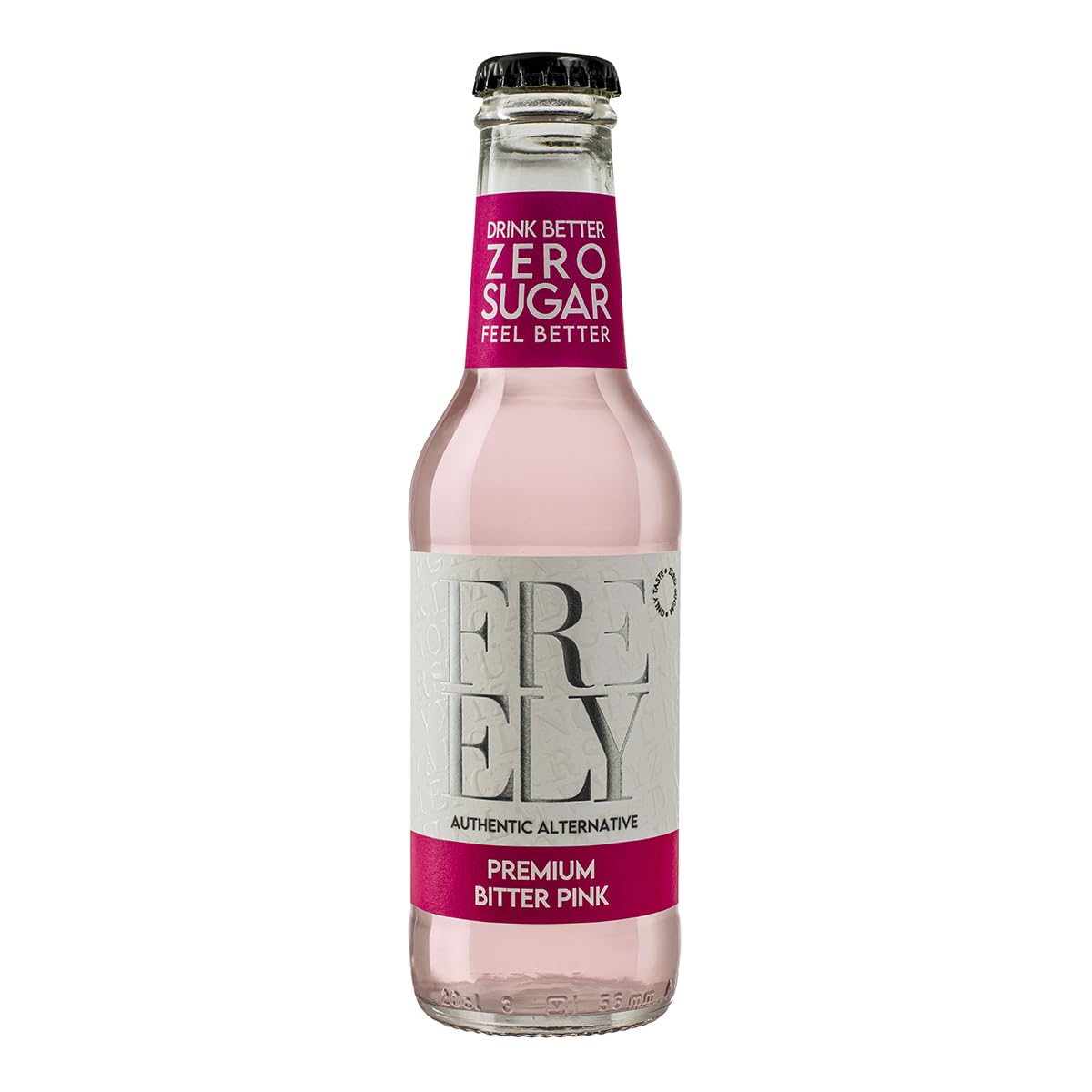 Freely Bitter Pink Analcolico Senza Zucchero – Bevanda Gassata al Pompelmo Rosa, Aperitivo Zero Zuccheri | 24 x 200 ml