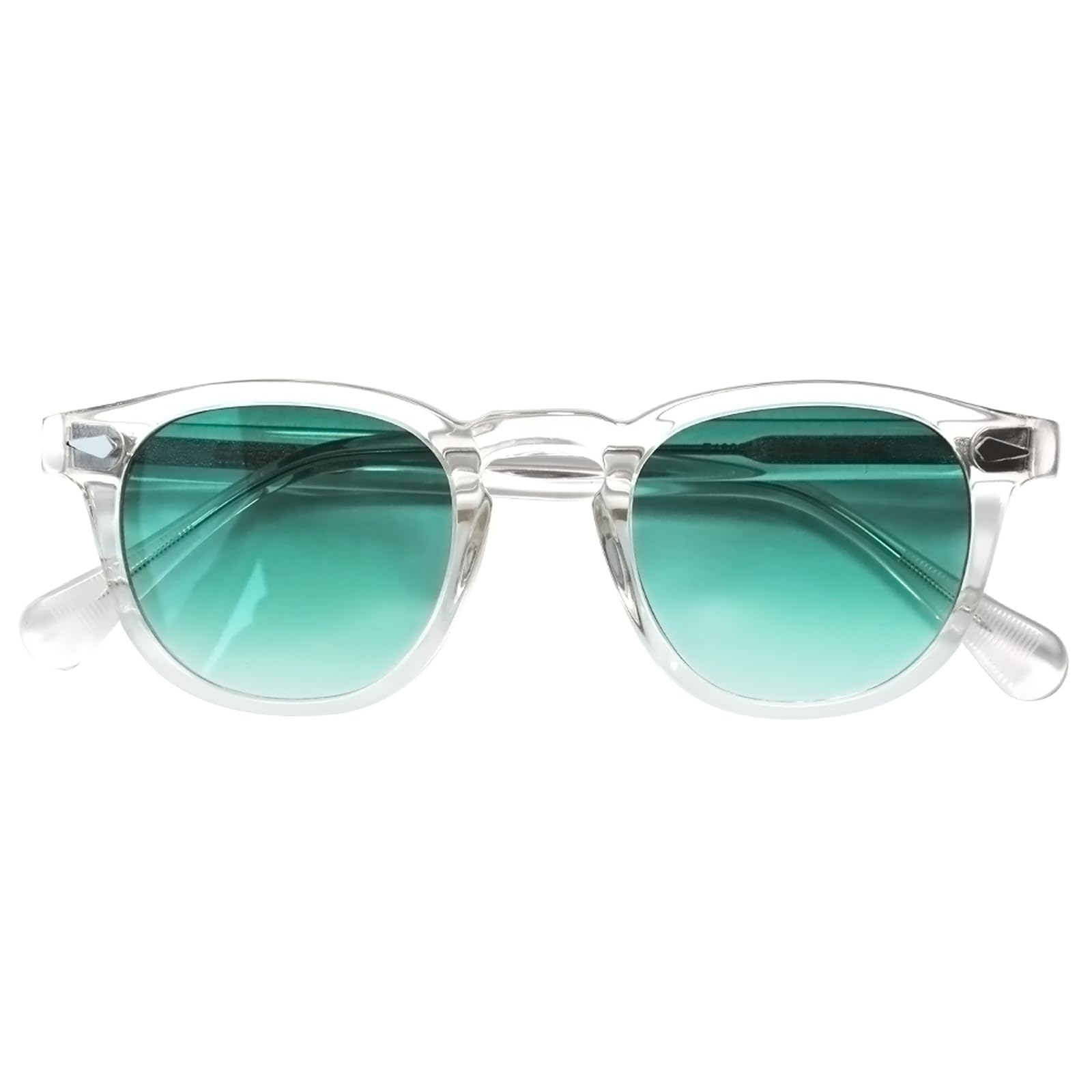 EAREADAMen's Retro Acetate Round Sunglasses Johnny Depp Sun Style Polarized Lens Glasses Colorful Eyewear