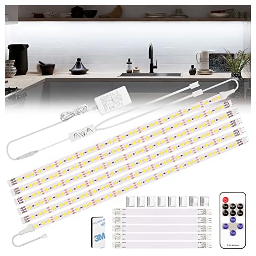 Tira LED Blanca Frio 3m, Enteenly para Debajo de Los Armarios, Kit de Luz Led con Mando a Distancia para Vitrina, Cocina, Escritorio, Estantería, Armario, Iluminación de Fondo, 6500K