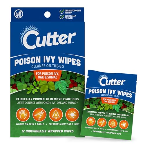 Image of Cutter Poison Ivy Scrub and Wipes Bundle (4.0 oz + 12ct) - Fast Relief & Protection Against Poison Ivy, Oak, & Sumac - Soothing Anti-Itch Formula - Outdoor Skin Care - Perfect for Hikers and Gardeners