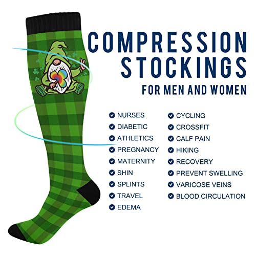 Image of Wusikd Cats Compression Socks for Women and Men Circulation Cute Long Socks for Athletic Running 1