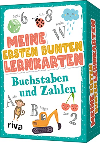 Meine ersten bunten Lernkarten – Buchstaben und Zahlen: Über 40 Spiel- und Übungskarten für neugierige Kids ab 5 Jahren