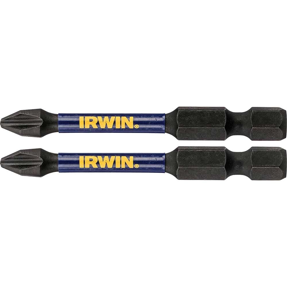 Irwin PH2 57mm Screwdriver Bits - Black (2 Pack)
