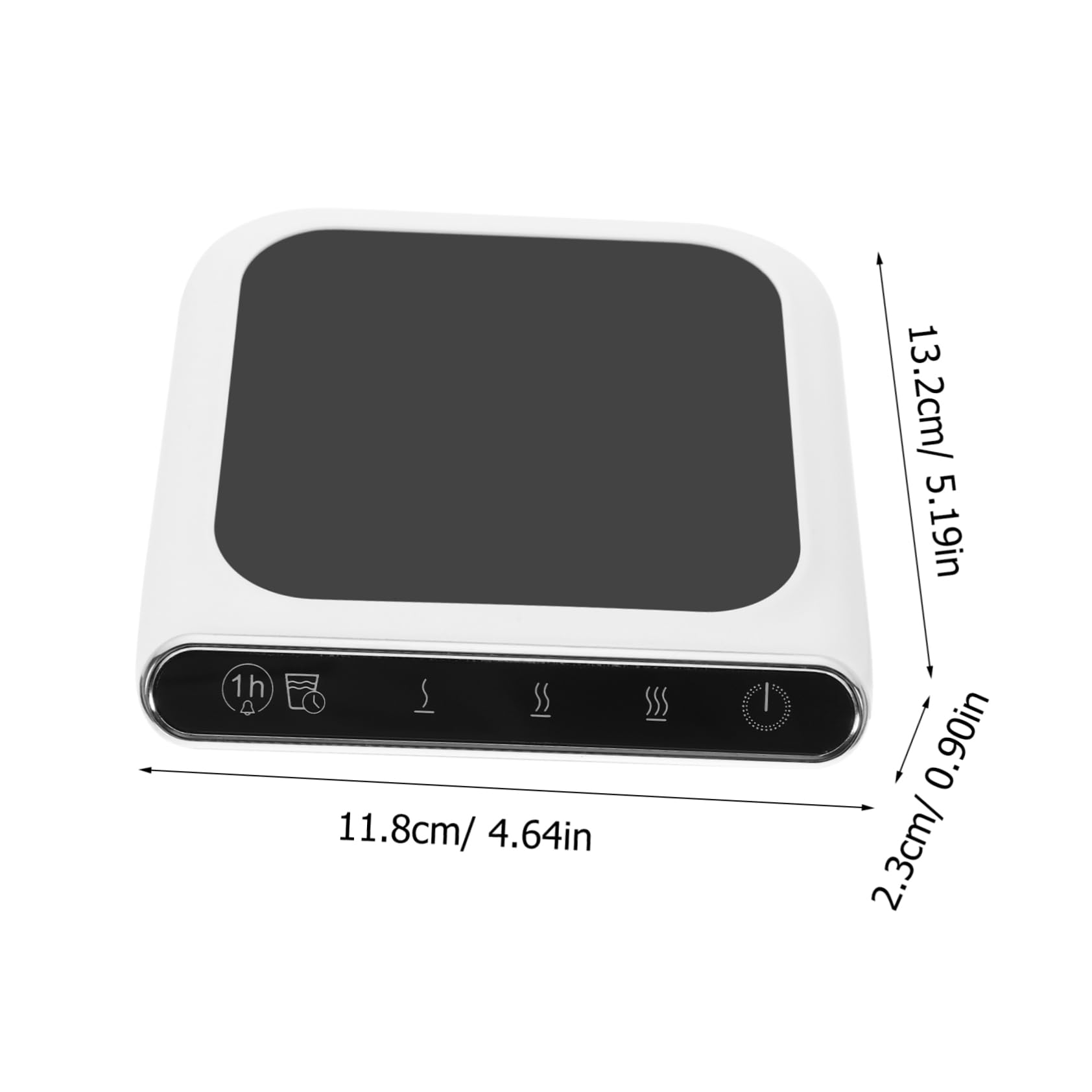 Cabilock Cup Warmer Set Electric Mug Warmer for Desk 3-Heat Settings Metal Coaster