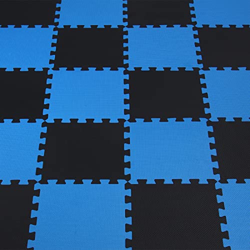 ALPIDEX 1,95 m² Bodenschutzmatte 21 Stück 30x30x1 cm Schutzmatten Set Sportmatte Gymnastikmatte Sportgeräte Matte Fitnessmatte Turnmatte Unterlegmatte Bodenmatte Trainingsmatte Gummimatte, Black