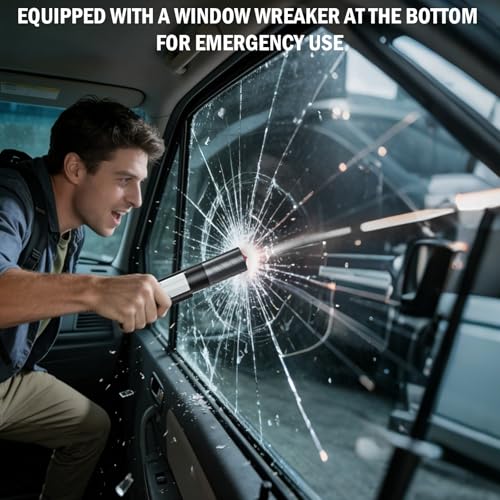 Rechargeable Car Flashlight,Car Flashlight Emergency Kit Includes Window Breaker - image 3