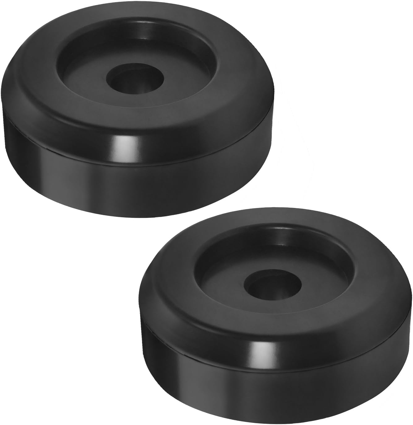 Boat Trailer Keel Roller End Caps for Boat Trailer Roller Fits Keel, Spool Rollers and Bow Roller of The Ship Trailer, Black Rubber (3-1/2" Diameter) - 2 Pack
