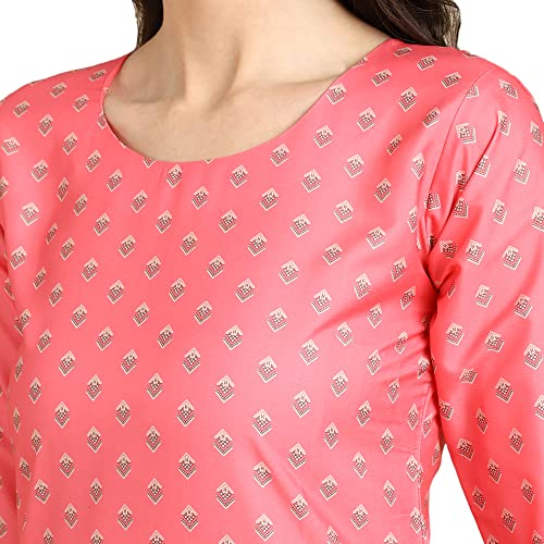 Image of Pinkmint Women's Crepe Floral Regular Kurta