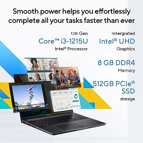 (Refurbished) ASUS Vivobook 16, Intel®Core™ i3-1215U 12th Gen, 16-inch (40.64 cm) FHD+, Thin and Light Laptop (8 GB RAM/512GB... - Image 2