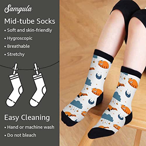 Image of Crew Socks for Woman Size 6-8 Tropical Wildlife Bright Teal Girls Socks