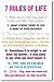 7 Rules of Life - NEW Classroom Motivational Poster