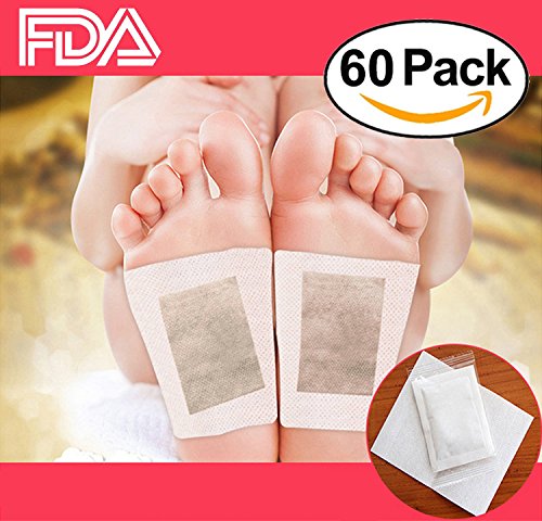 NEW PREMIUM FOOT ADHESIVE PADS 1 MONTH SUPPLY - Stress & Pain Relief, Relaxing, Fresh, Natural, Organic Foot Care, Aromatherapy, FDA Certified, - 60 Patches & 60 Adhesives