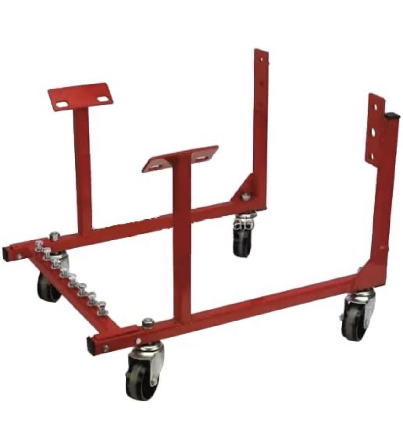 NATIONAL STANDARD Rolling Engine Cradle Stand with Wheels, Fits Chevy V8 Small Block and Big Block, Steel Construction, Built in Hardware Storage, Easy Assembly