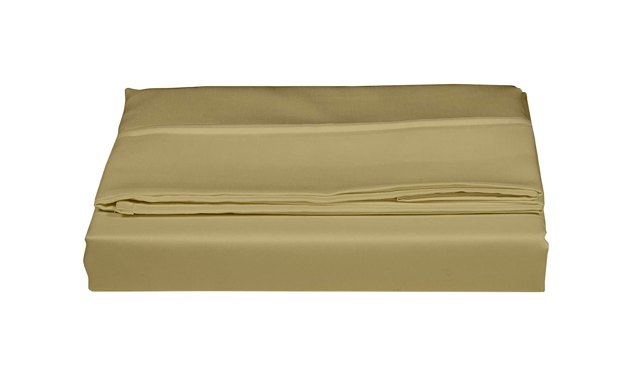 A1 Home Collections A1HC 100% Organic Cotton Flat Sheets I Wrinkle Resistant I Soft Lustrous Sateen Weave (Twin; White) (Twin, Sand)