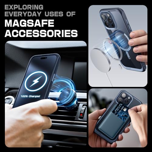 Image of SUPCASE Unicorn Beetle Mag Case for iPhone 15 Pro Max 6.7 inch (2023), Compatible with MagSafe Shockproof Protective Slim Clear Case (Navy)