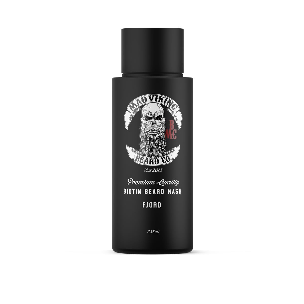 Mad Viking Fjord Biotin Beard Wash – Moisturizing Cleanse - Grow a Healthy Beard - Made with Premium Ingredients to Fight Itch and Dandruff - Crisp Clean Citrus & Woodsy Scent, Made in the USA - 8oz