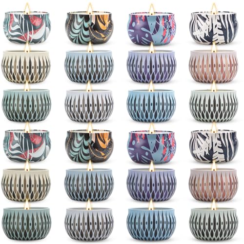 Image of Scented Candles Gift Set, 24 Pack Soy Wax Aromatherapy Candles