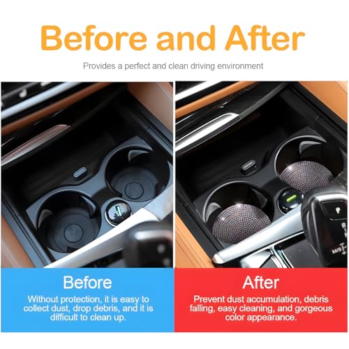Image of Osilly Bling Car Cup Holder Coaster, Crystal Rhinestone Anti-Slip Insert Coasters, Universal 2.75 Inch Fashion Automotive Cup Mat, Car Interior Accessories Decor Gifts for Women (Multicolor, 4PCS)
