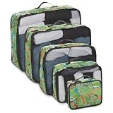 Ninja Turtles Packing Cube Set - Leonardo, Raphael, Donatello, Michelangelo - TMNT 5 Piece Packing Cube Travel Essential - Luggage Organizer Set - For Kids,Teens, Adults